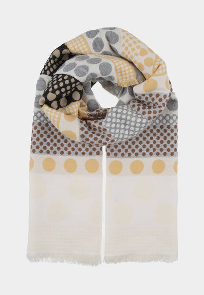 ALEX MAX - Scarf Stripes &amp; Polka Dots Black