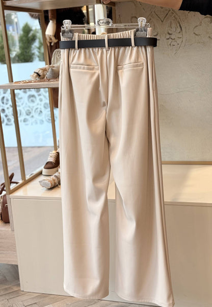 MOTEL - Pantalone A Palazzo Ecopelle Lana