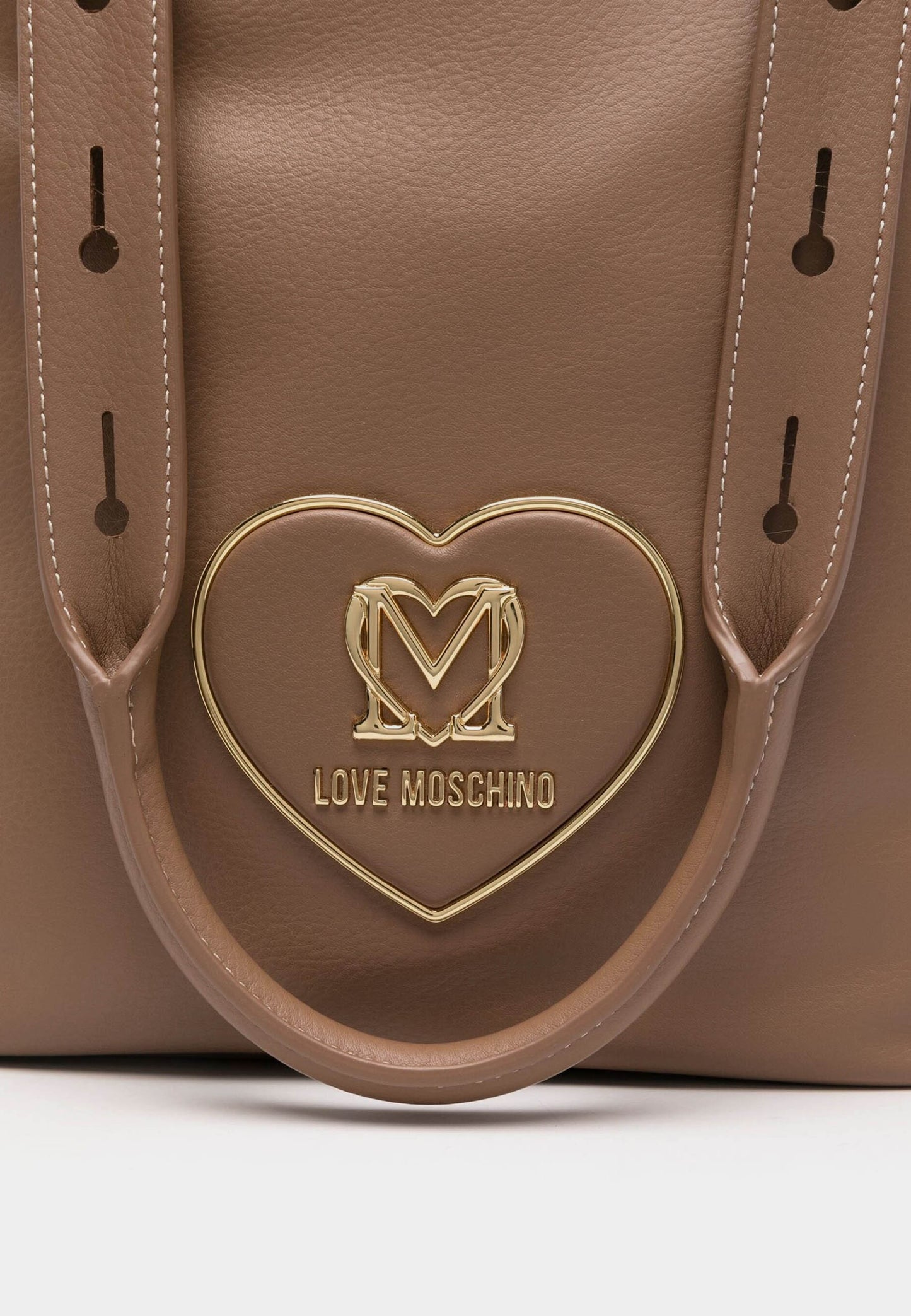 LOVE MOSCHINO - Shopping Bag Love Heart Taupe
