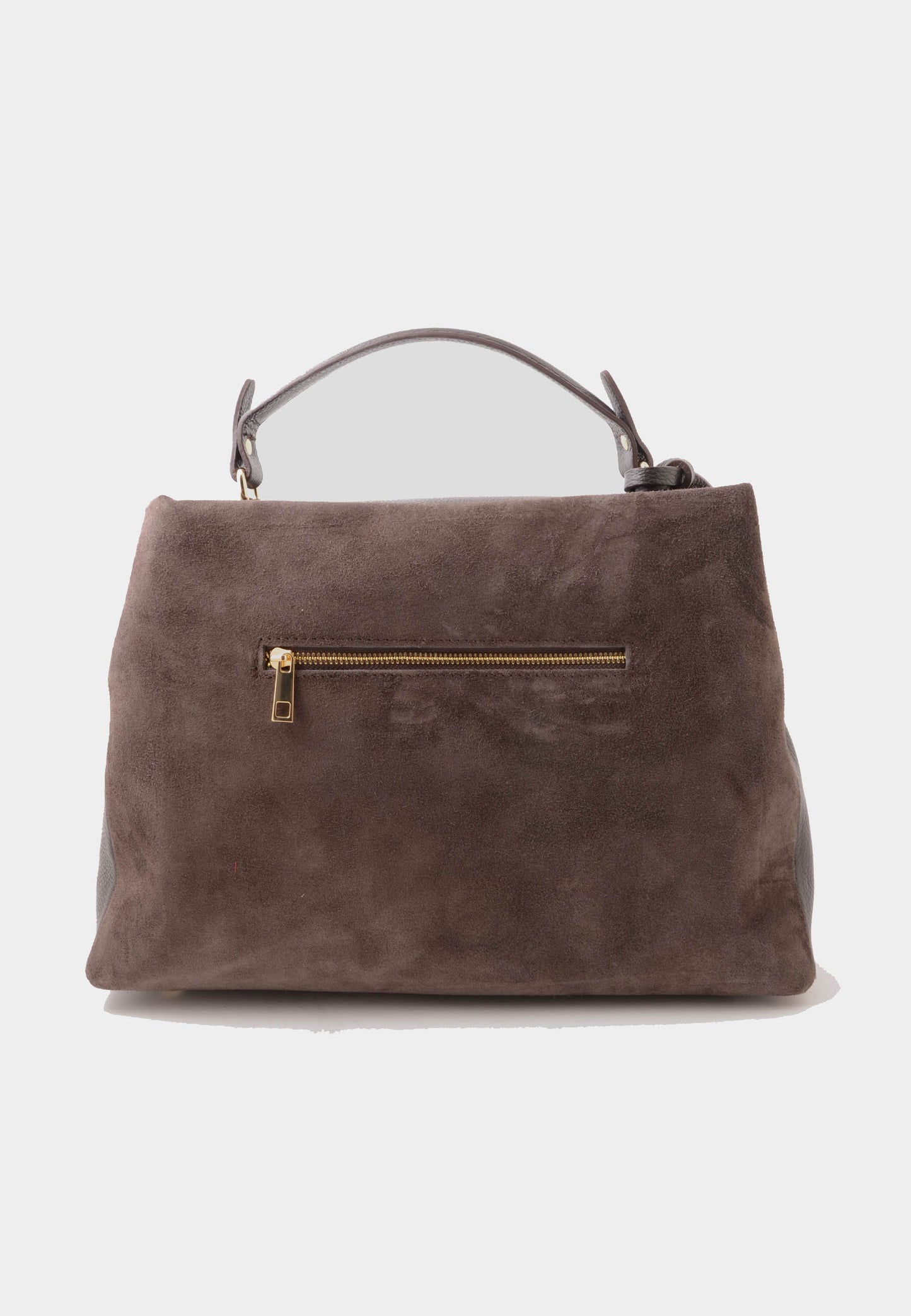 NUNZIA - Borsa A Mano Camoscio Taupe