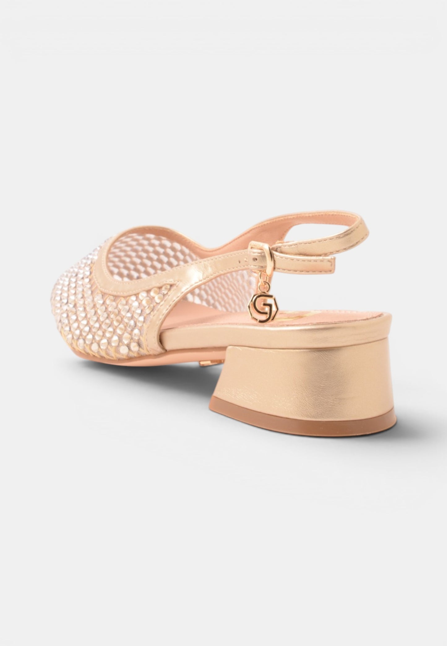 GOLD&GOLD - Slingback Strass Oro