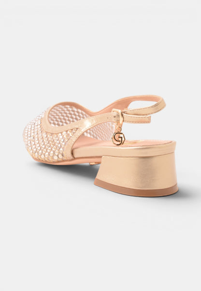 GOLD&GOLD - Slingback Strass Oro