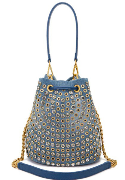 LA CARRIE - Secchiello Strass Andromeda Canvas Jeans