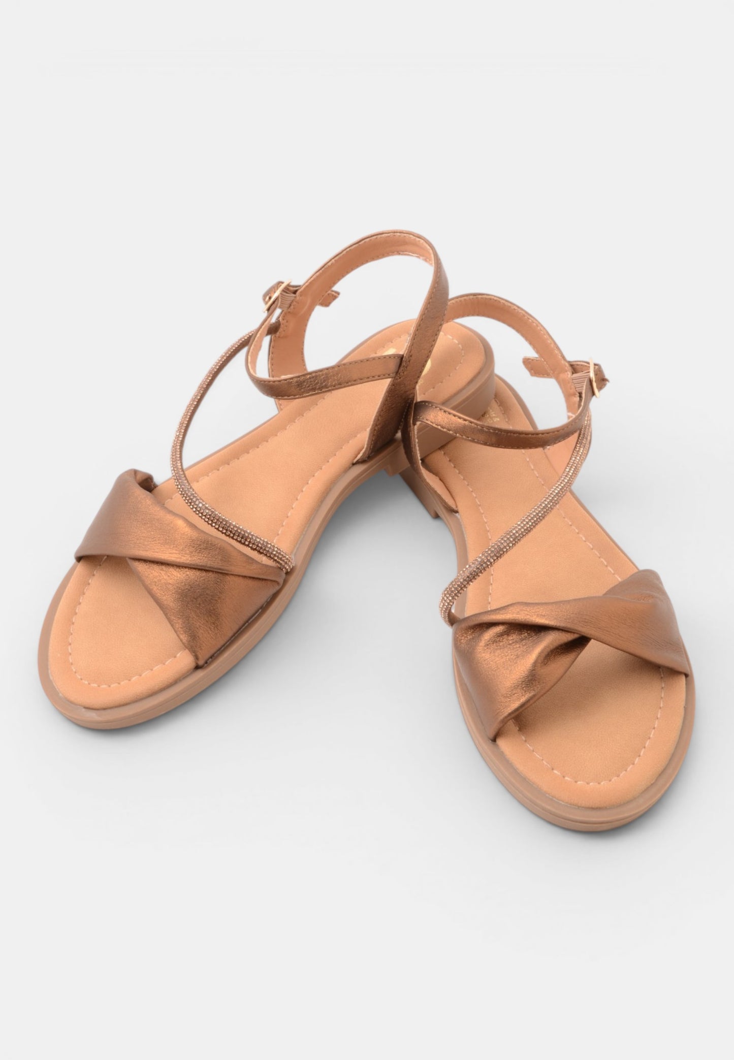 GOLD&GOLD - Sandalo Intreccio Bronzo
