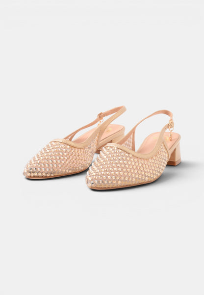 GOLD&GOLD - Slingback Strass Oro