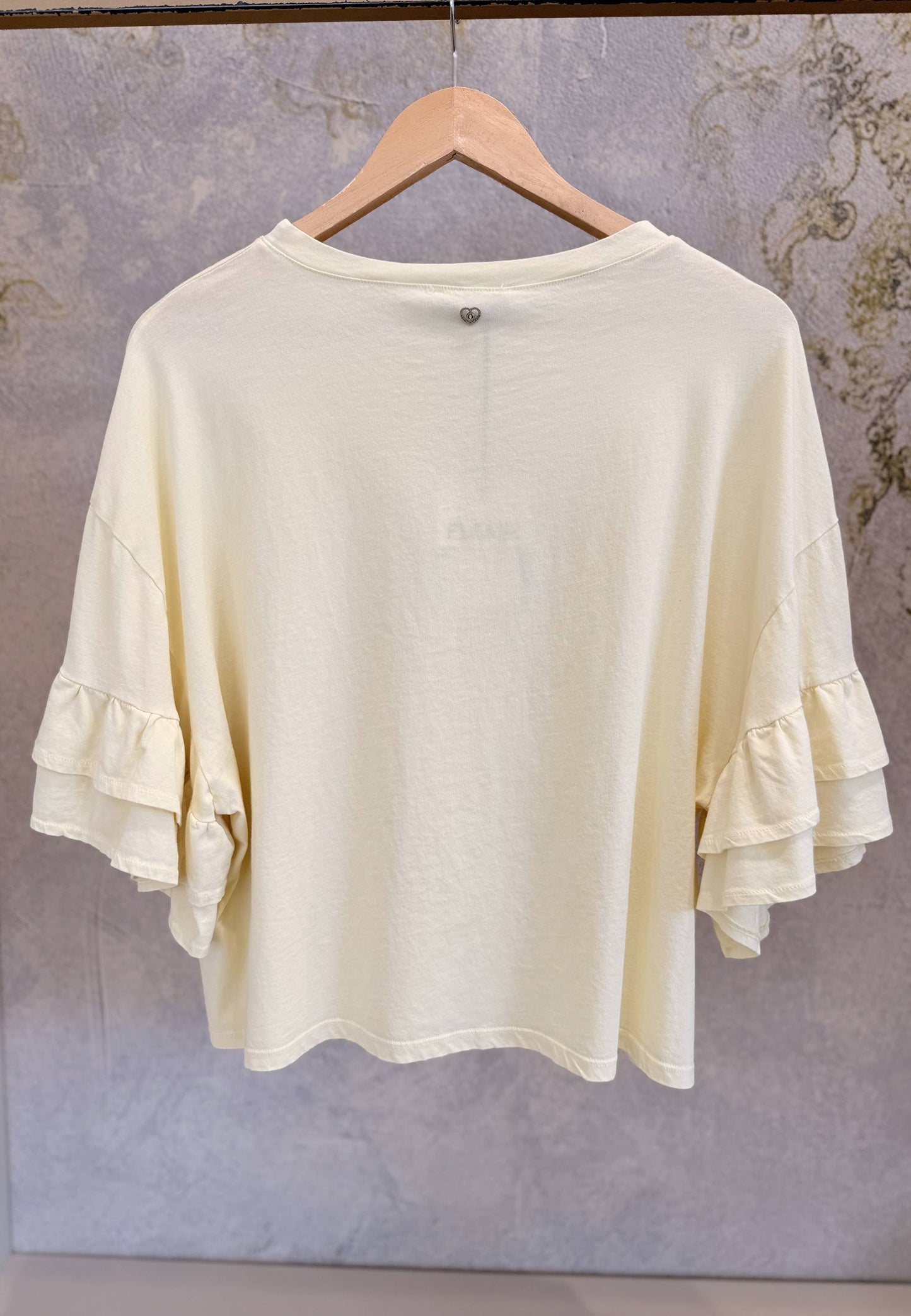 PLEASE - T-shirt Frappa Giallo