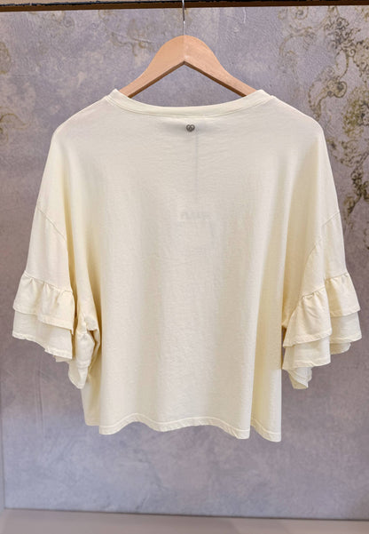 PLEASE - T-shirt Frappa Giallo