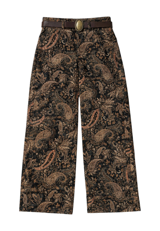 MOTEL - Pantaloni Boho-Chic Cashmere Nero