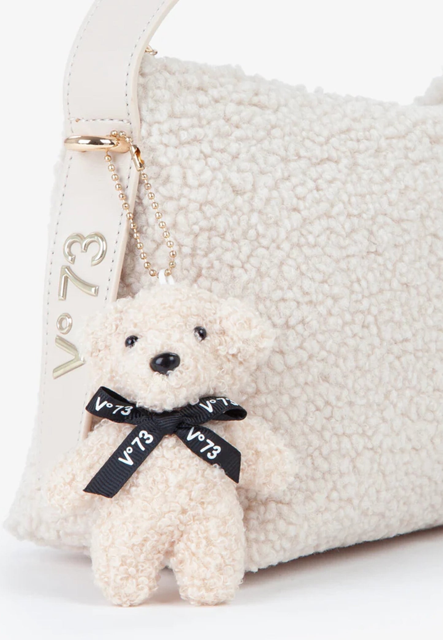 V73 - Borsa a Spalla Teddy Ecru