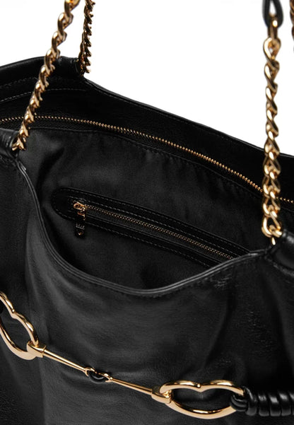 LOVE MOSCHINO - Shopping Bag Double Love Nero