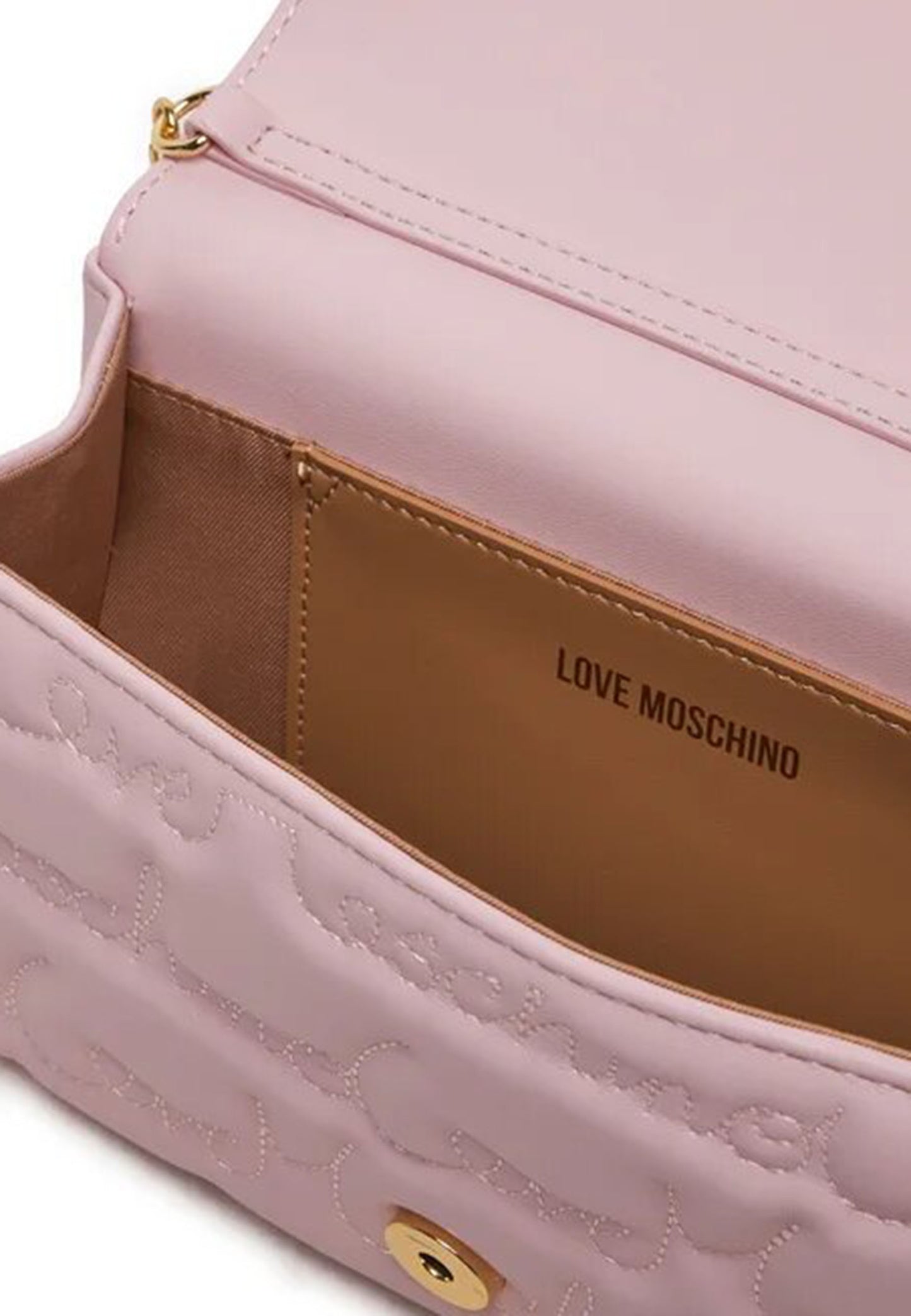 LOVE MOSCHINO - Love Writing Shoulder Bag Pink