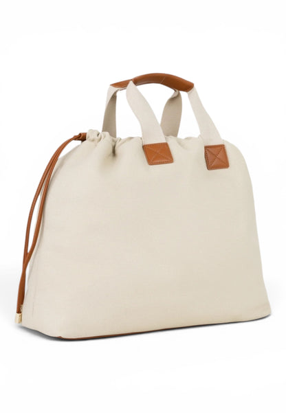V73 - Shopping Bag Responsible Off White/Cuoio