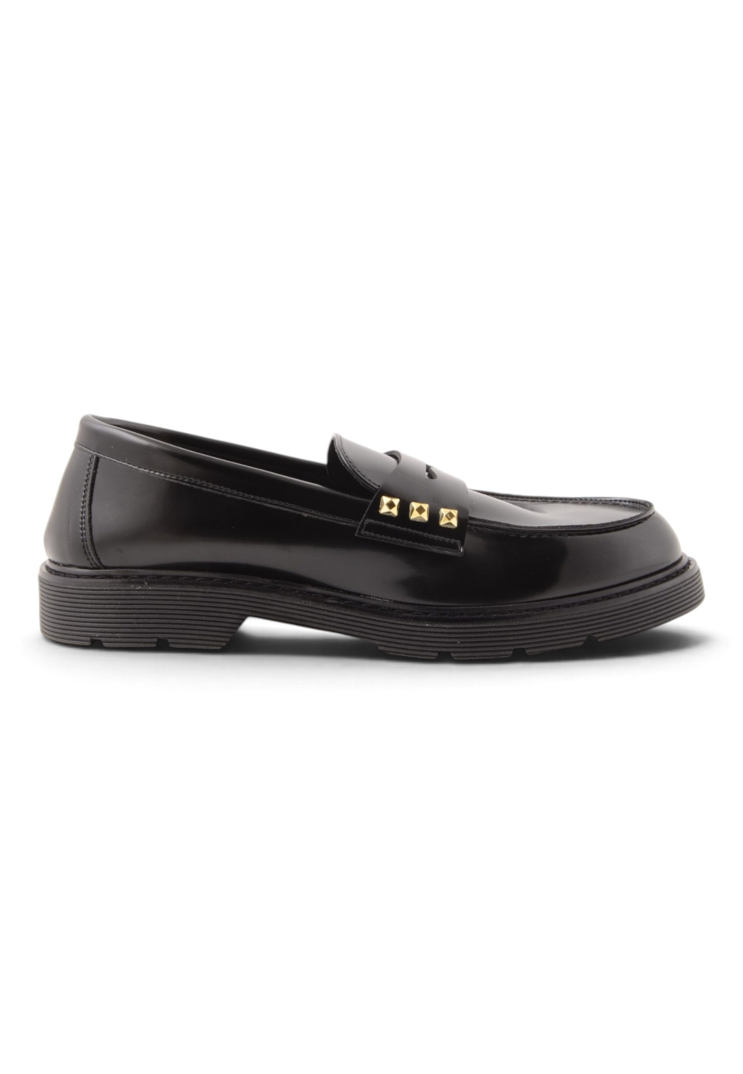 DIVINE FOLLIE - Mocassino Chunky In Pelle Nera