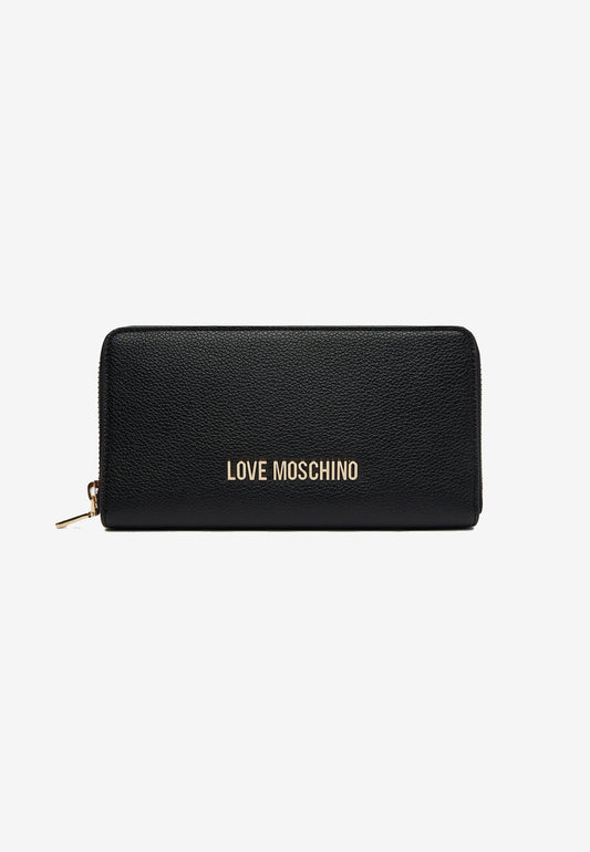 LOVE MOSCHINO - Portafoglio Zip Around Nero