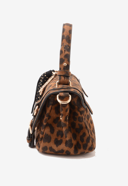 LA CARRIE - Borsa A Mano Animalier Leopardato