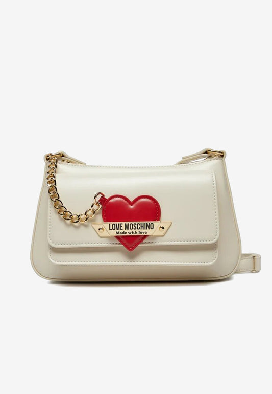 LOVE MOSCHINO – Rote Love Ivory Umhängetasche