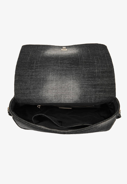 LA CARRIE - Borsa a Spalla In canvas ISABEL CROSS Nero