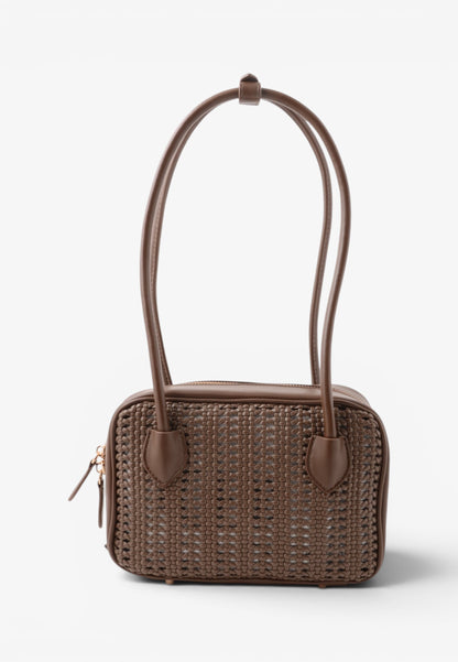 LA CARRIE - Borsa A Spalla Intrecciata Marrone