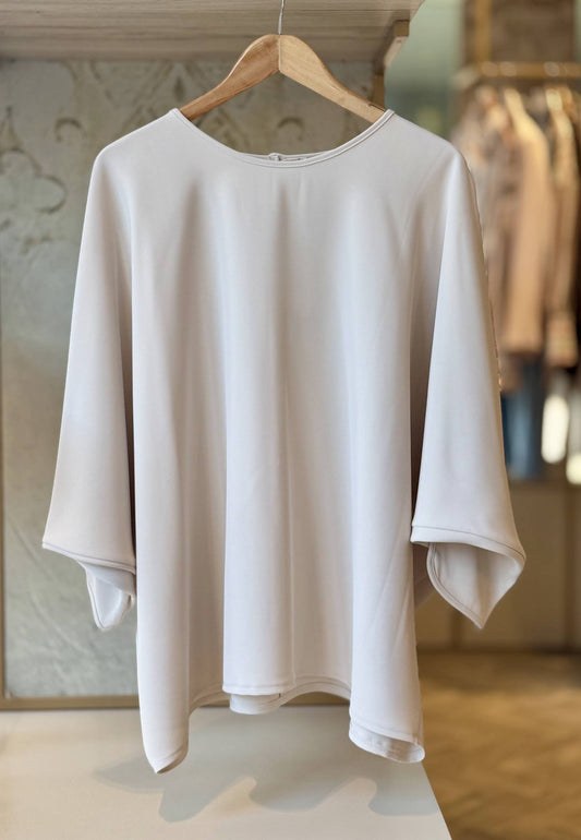 SUSY STAR CURVY - Blusa Over Fluida Burro