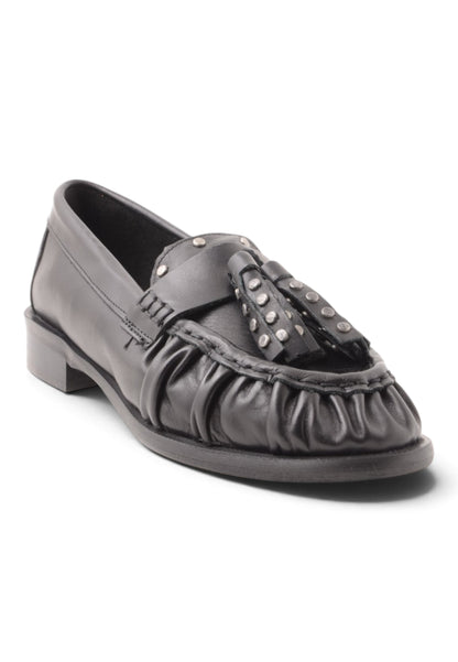 DIVINE FOLLIE - Mocassino In Vera Pelle Nero