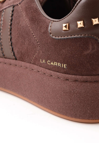 LA CARRIE - Sneakers Camoscio Charms Marrone
