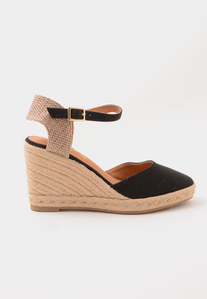 DIVINE FOLLIE - Espadrillas Zeppa Camoscio Nero