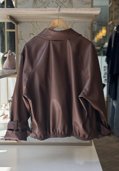 SUSY STAR CURVY - Chiodo In Ecopelle Moro