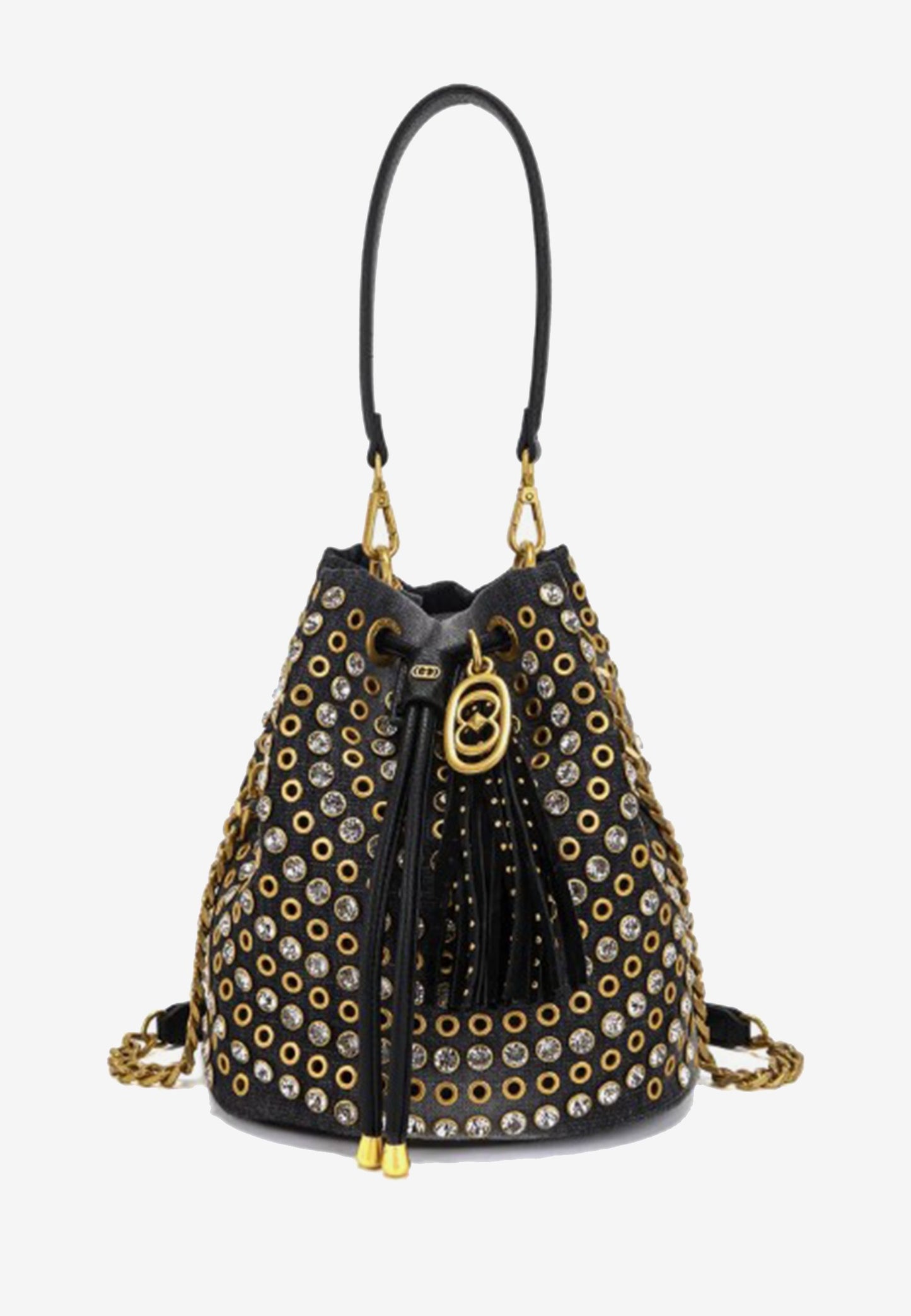 LA CARRIE - Secchiello Strass Andromeda Canvas Nero