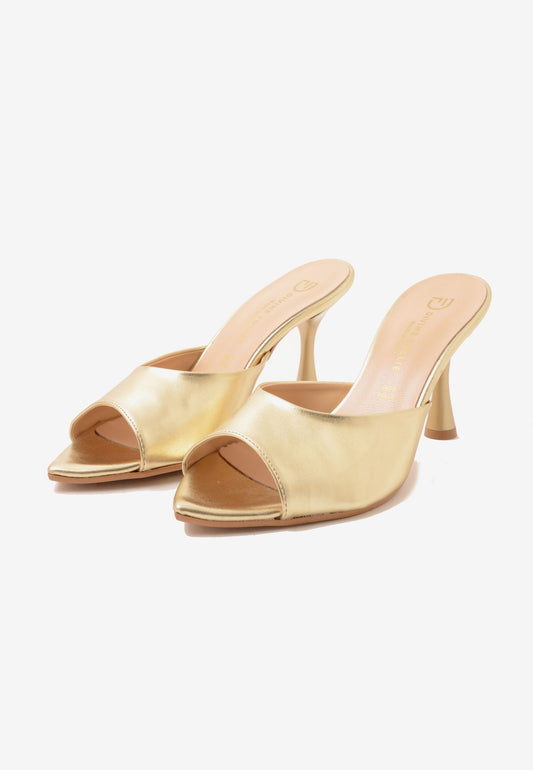 DIVINE FOLLIE - Sandalo Mules Oro