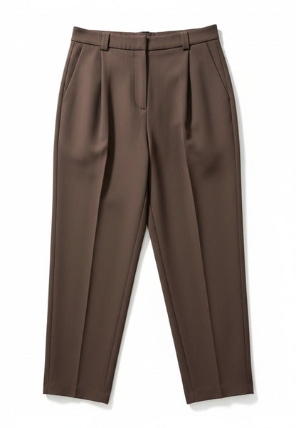 MARYLEY - Pantalone Barrel Fluido Moro