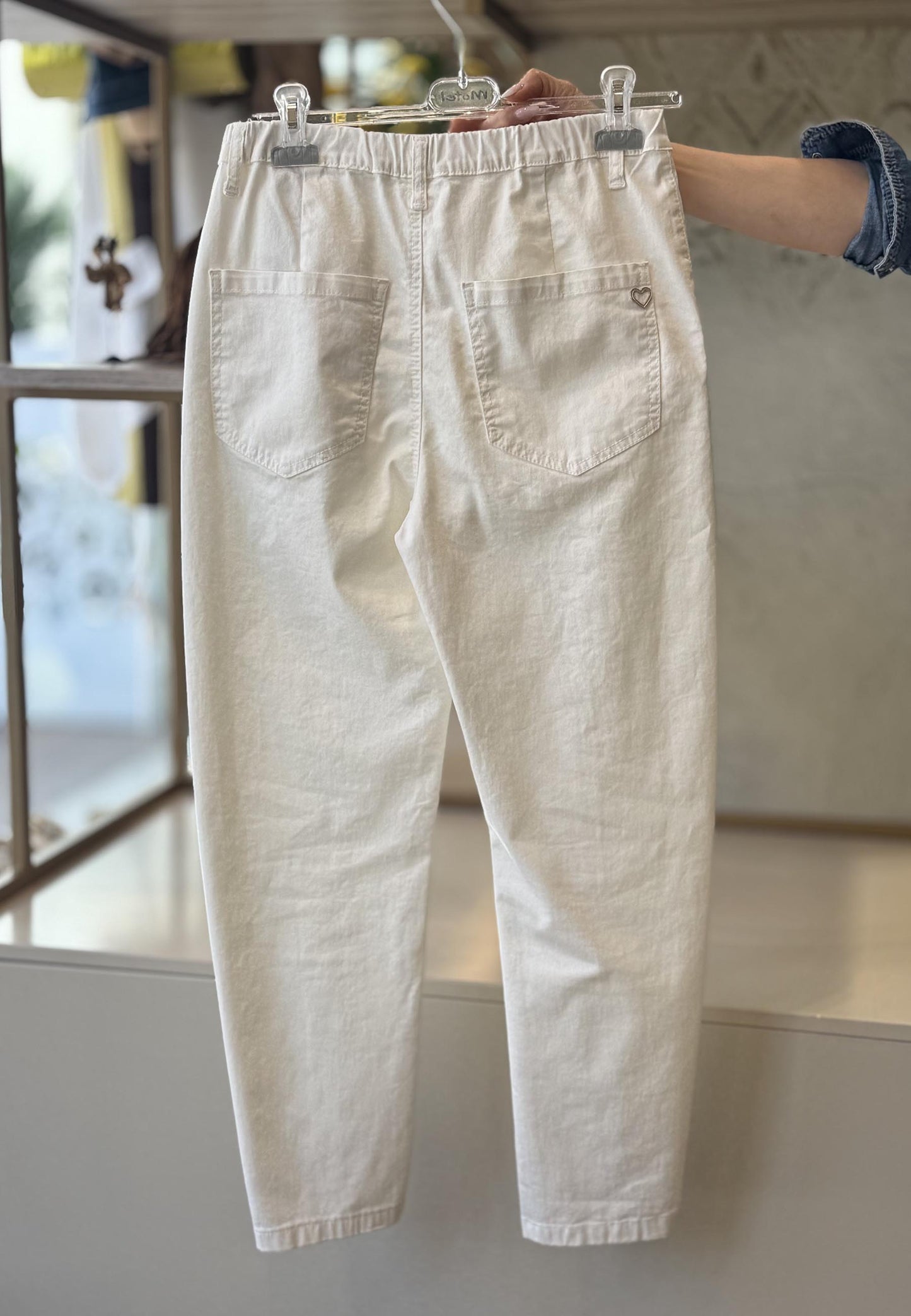 PLEASE - Pantalone Casual Bianco