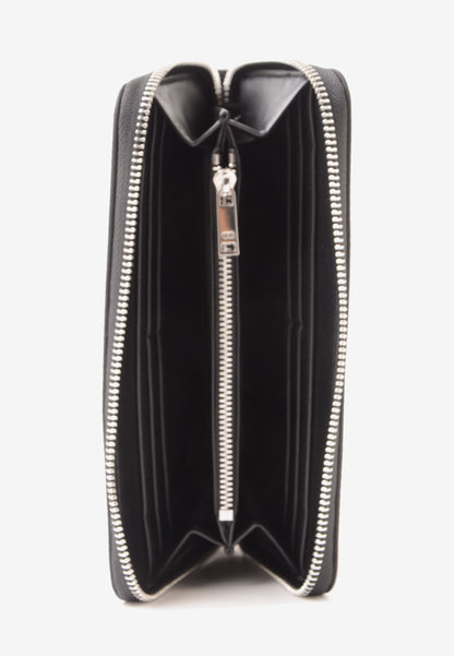 LA CARRIE - Portafoglio Zip Around Dark Nylon Nero