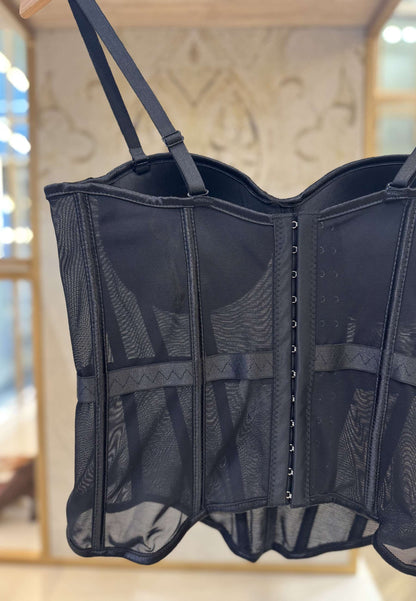 NUNZIA - Corsetto Bustier Nero