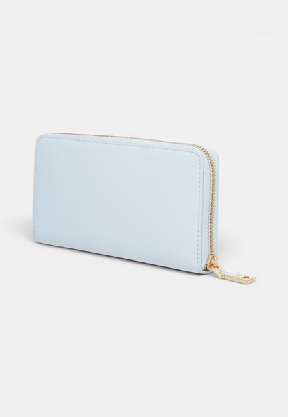 LOVE MOSCHINO - Portafoglio Zip Around Cuore Celeste