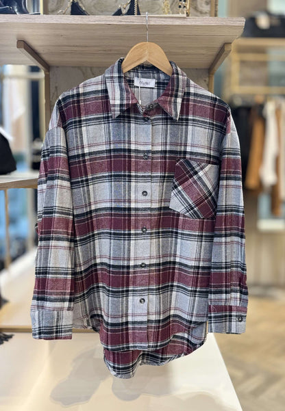 MOTEL - Camicia Check Topolino Grigio