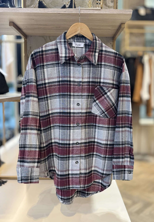 MOTEL - Camicia Check Topolino Grigio