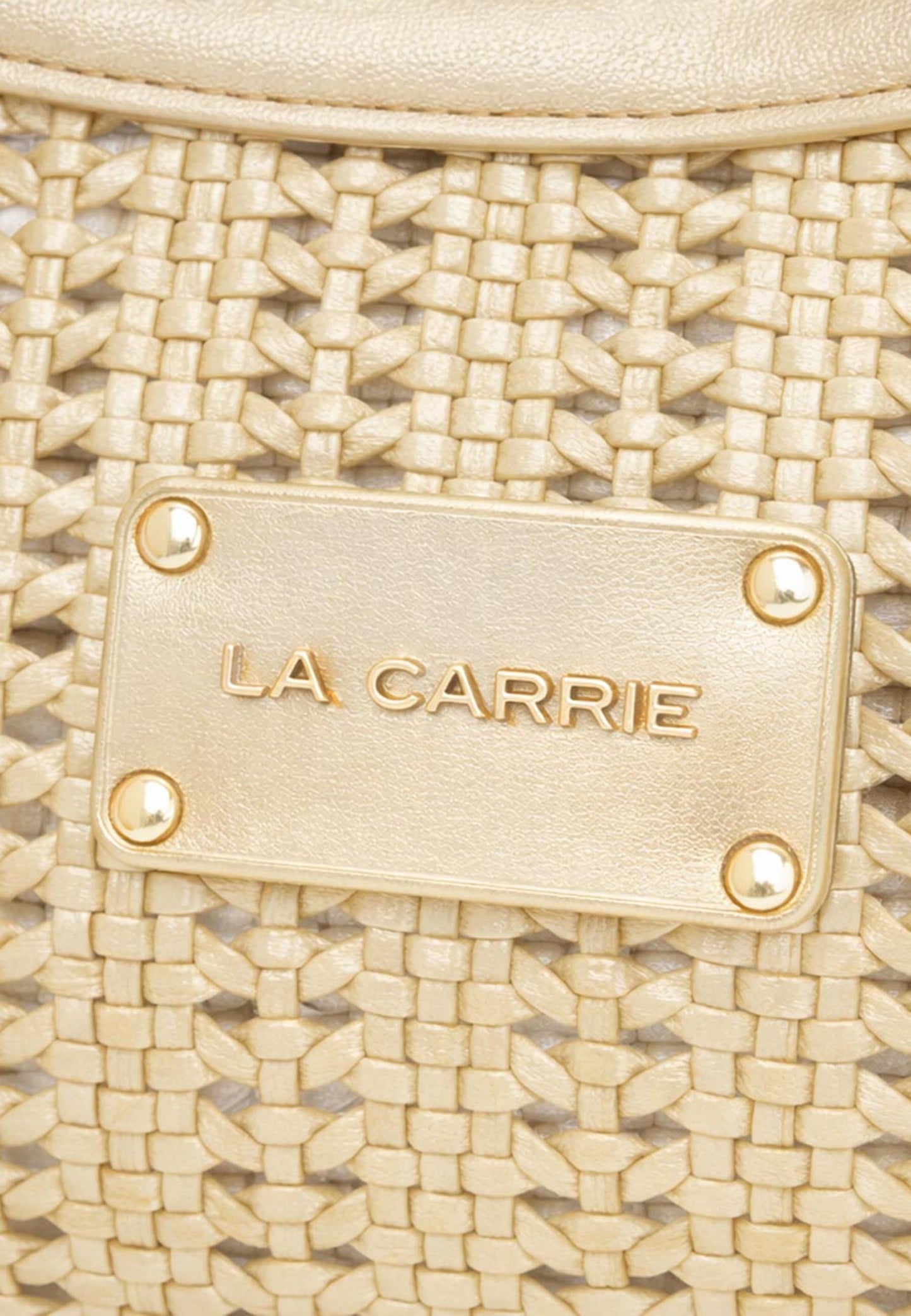 LA CARRIE - Borsa Hobo Intrecciata Oro