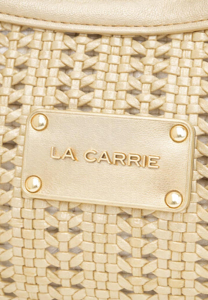 LA CARRIE - Borsa Hobo Intrecciata Oro
