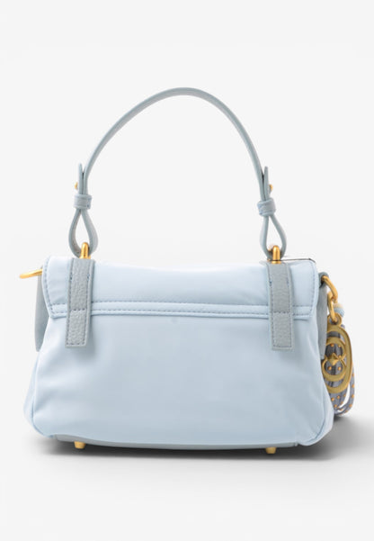 LA CARRIE - Borsa Satchel Dark Nylon Cielo