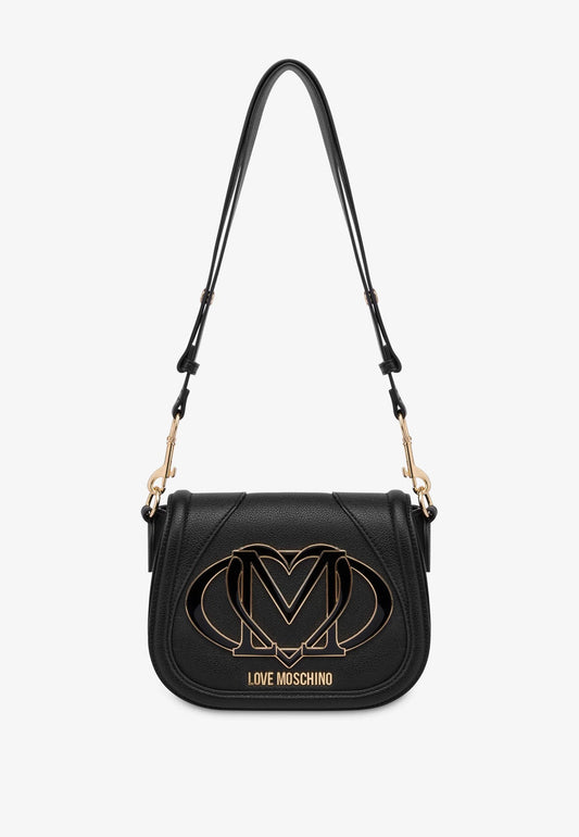 LOVE MOSCHINO - Borsa A Spalla Maxi Logo Nero