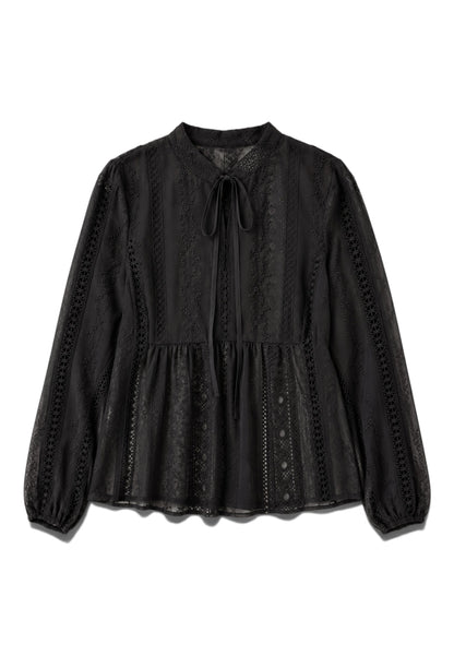LE STREGHE - Camicia Coreana Pizzo Nero