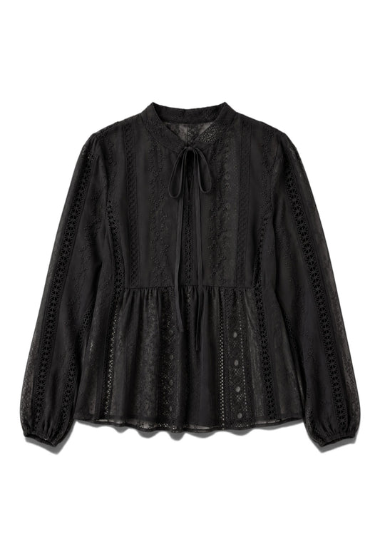 LE STREGHE - Camicia Coreana Pizzo Nero