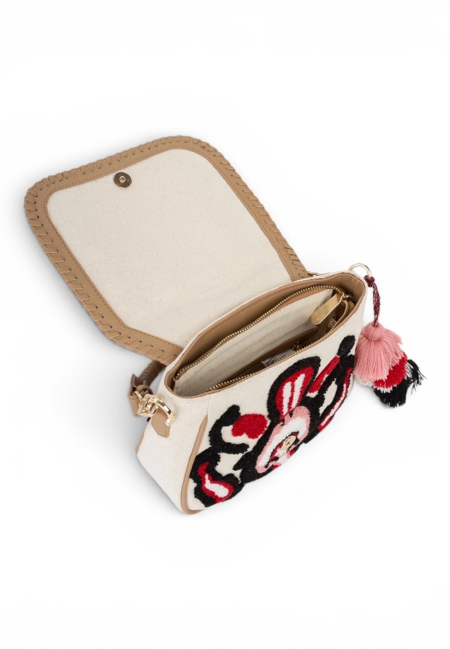 V73 - Borsa A Tracolla Marilena Cuoio/Multicolor