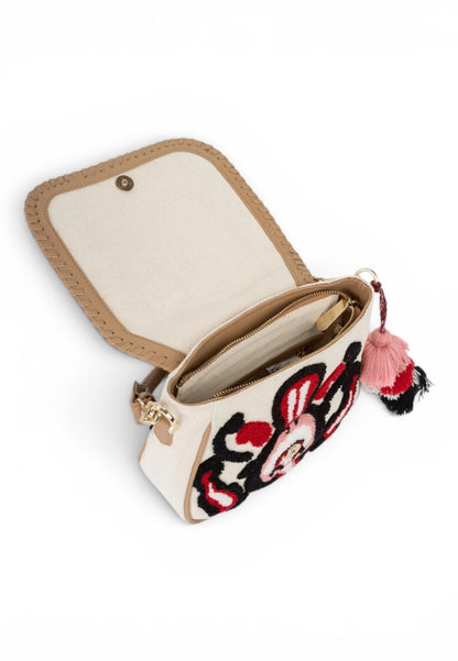 V73 - Borsa A Tracolla Marilena Cuoio/Multicolor