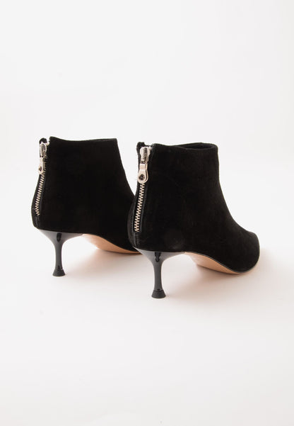 DIVINE FOLLIE - Stivaletto Zip Camoscio Nero