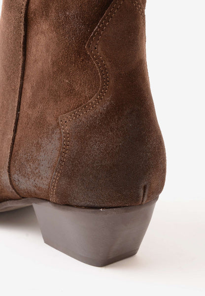 DIVINE FOLLIE - Stivale Texano Camoscio Moro