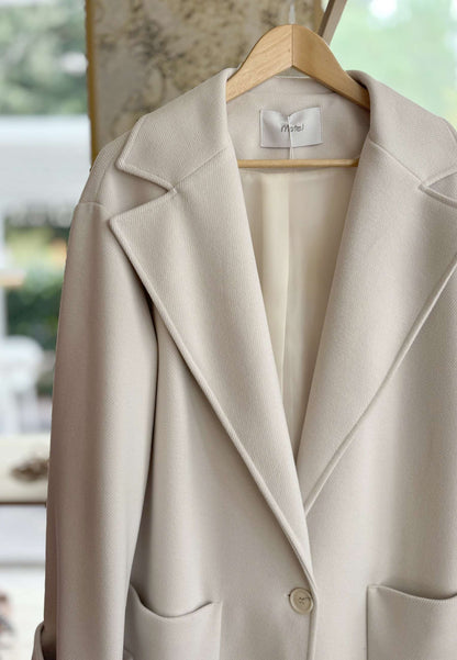 MOTEL - Cappotto Monopetto Over Panna
