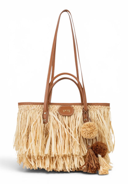 V73 - Shopping Bag Domitilla Naturale/Cuoio