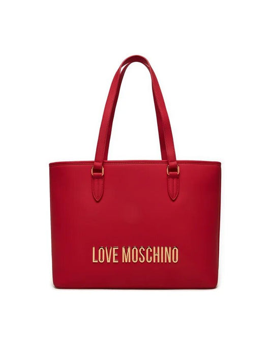 LOVE MOSCHINO - Red Lettering Shopping Bag