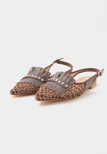 DIVINE FOLLIE - Slingback Raffia Moro